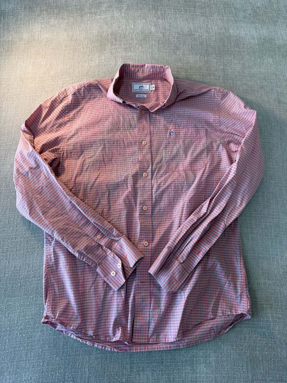Southern Tide Trim Fit Gingham Performance Sport Shirt